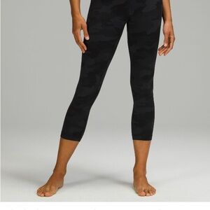 Lululemon Black Camouflage Capris